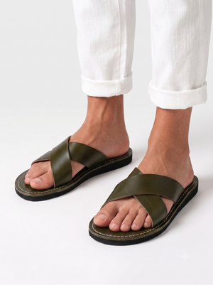 Sandales marocaines homme en cuir (Test)